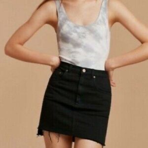 Wilfred free tanit denim skirt, size 6, black